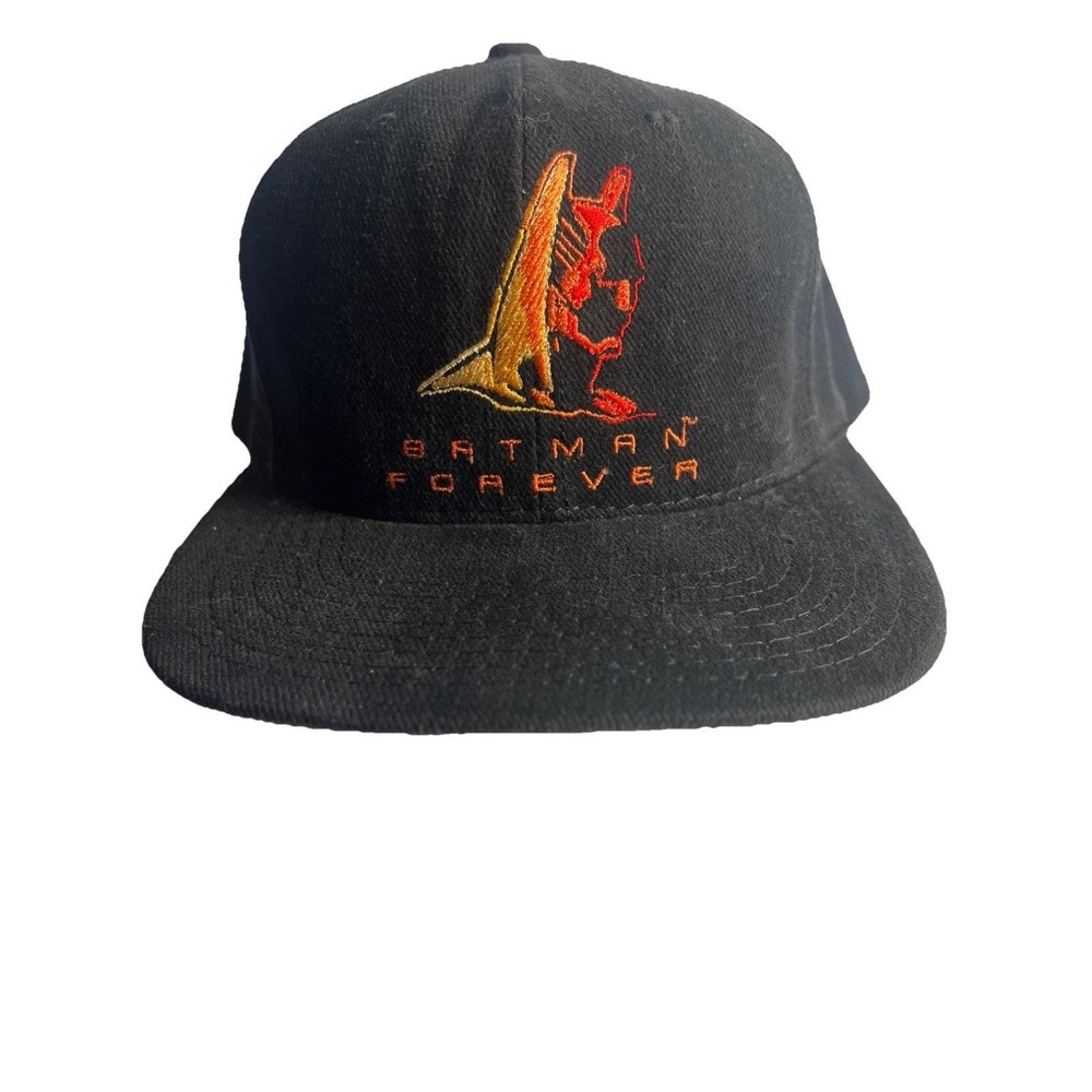 VINTAGE Warner Bros Inc BATMAN  DC COMICS 1991 COTTON SNAPBACK CAP HAT
